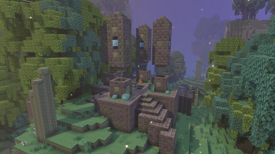 Ancient Shrine Monument in the Lush Forest