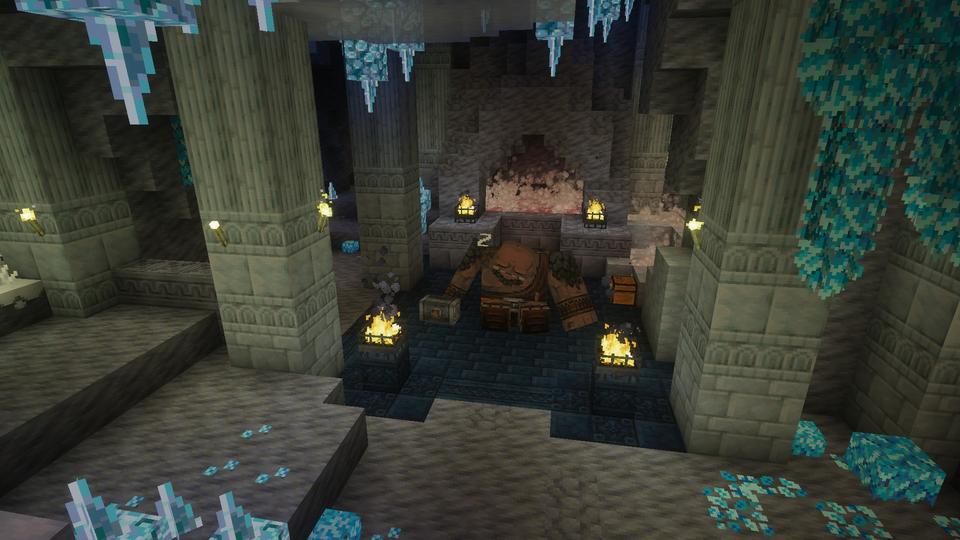 Giant Forge interior with a sleeping Giant