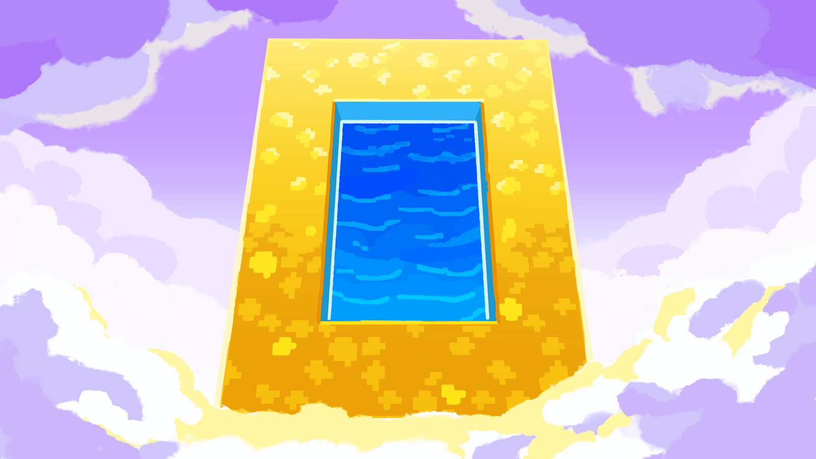 Aether Portal in the Sky with Clouds