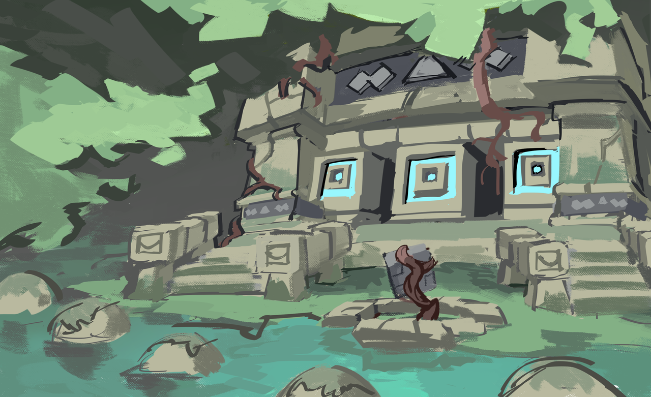 Early Concept Art of the Slider Dungeon