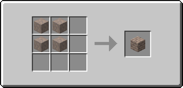 The crafting recipe for Placeholder