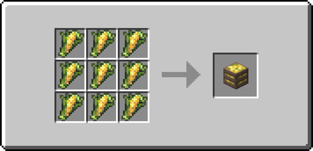 The crafting recipe for Corn Basket