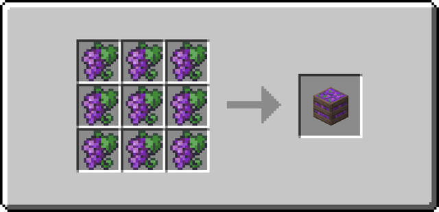 The crafting recipe for Grape Basket