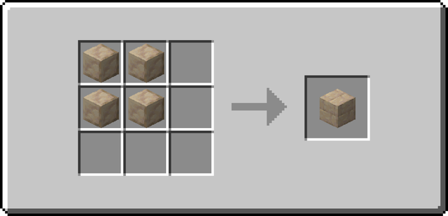 The crafting recipe for Placeholder
