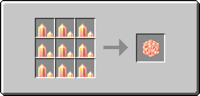 The Crafting Recipe of the Sun Crystal Block